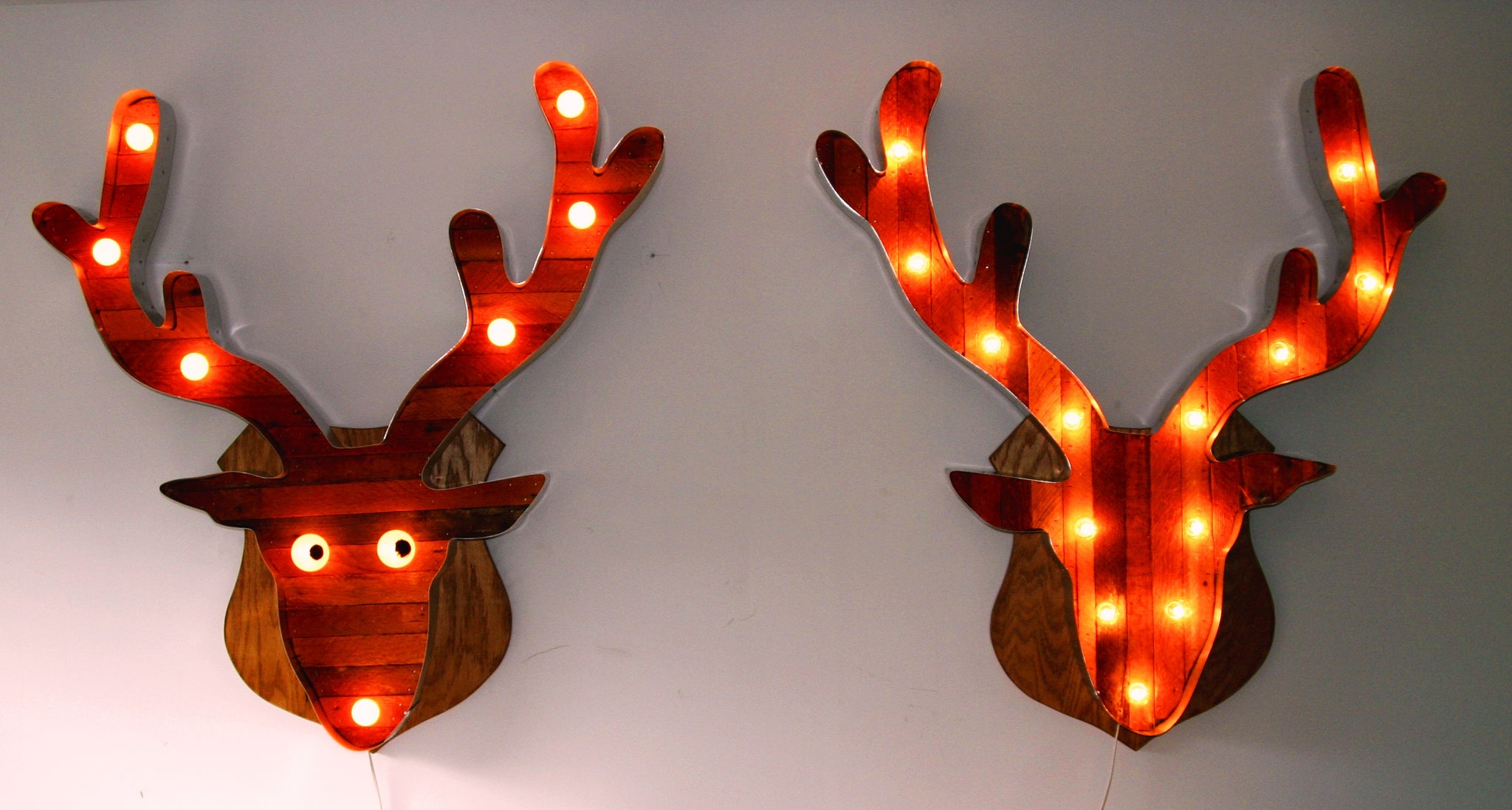 Mounted Deer Head Marquee Light