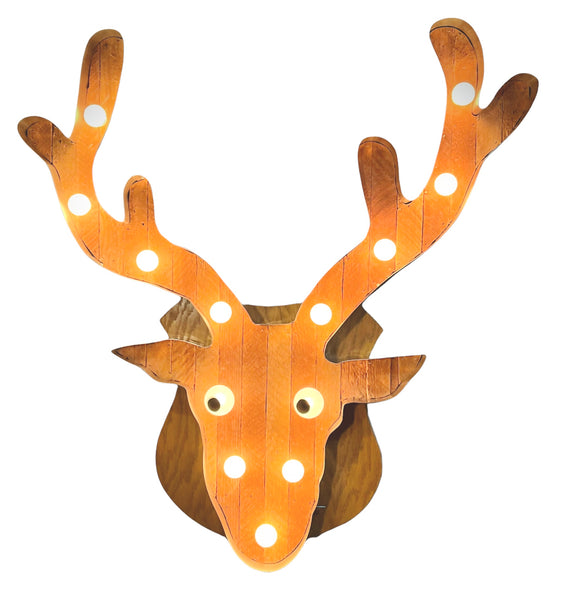 Mounted Deer Head Marquee Light